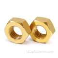 M10 Kacang Hexagon Brass Hex Nuts